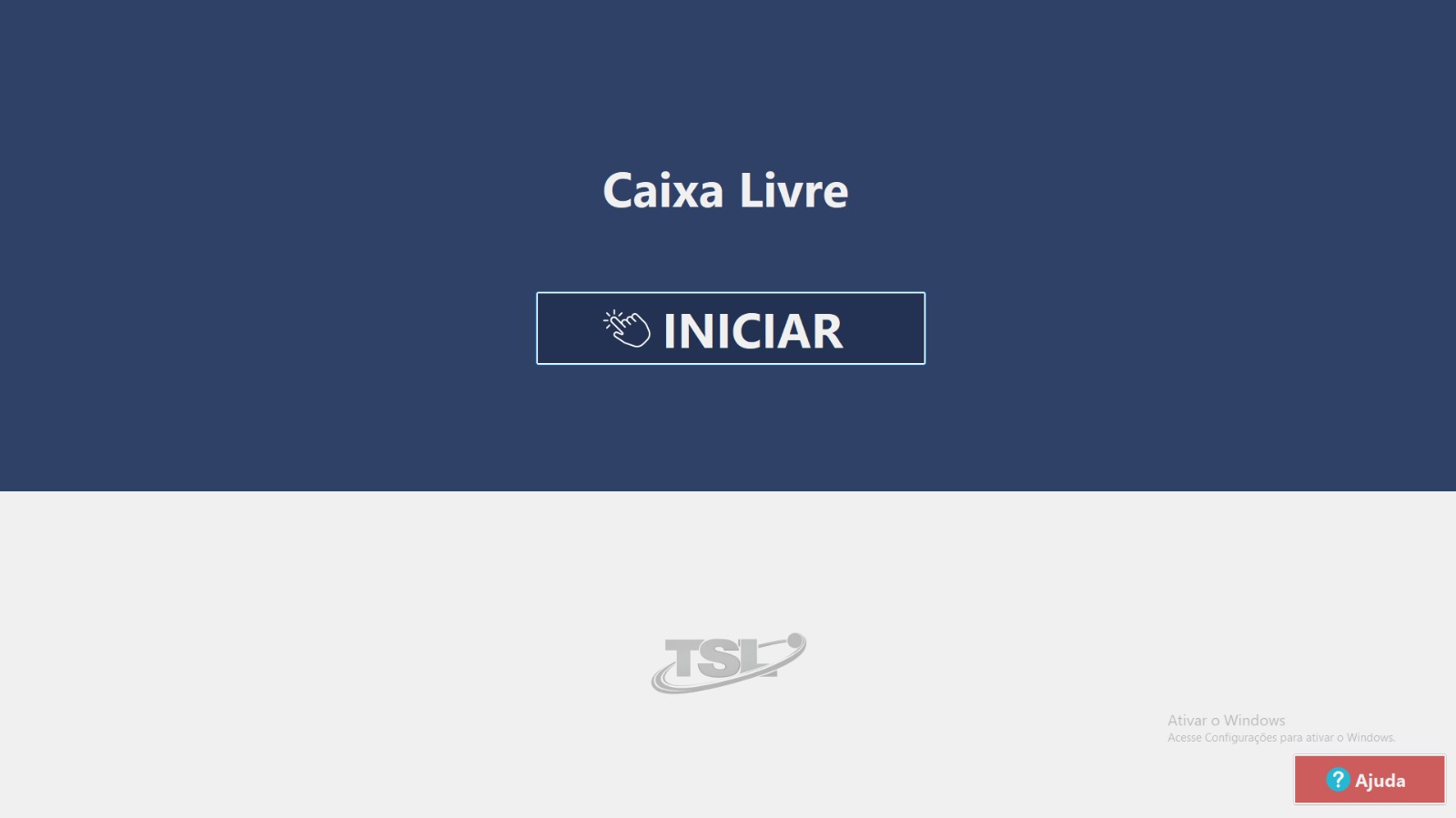 Tela inicial do self check-out